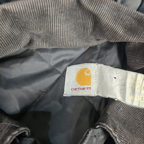 Vintage Carhartt Chore Jacket CO3 BLK Snap Hood USA Men’s Size 54 Tall - Picture 7 of 12